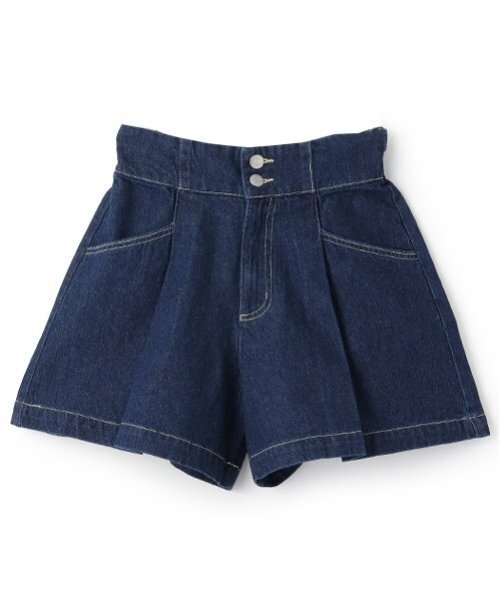 LOVETOXIC（ラブトキシック）の「美脚見えタックフレアデニムキュロット（デニムパンツ・キッズ・ブルー/ライトブルー/グレー/ブラック・L:160cm/M:150cm/S:140cm）」の15枚目の写真