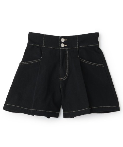 LOVETOXIC（ラブトキシック）の「美脚見えタックフレアデニムキュロット（デニムパンツ・キッズ・ブルー/ライトブルー/グレー/ブラック・L:160cm/M:150cm/S:140cm）」の17枚目の写真