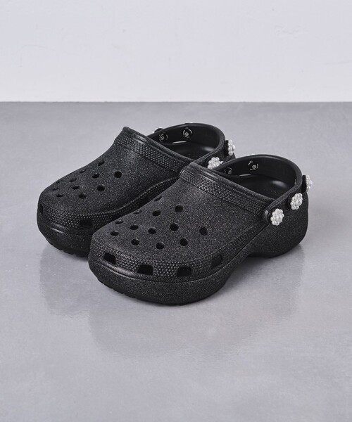 別注】＜crocs＞クラシック プラットフォーム グリッター