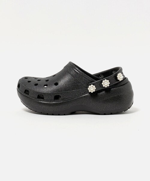 別注】＜crocs＞クラシック プラットフォーム グリッター サンダル