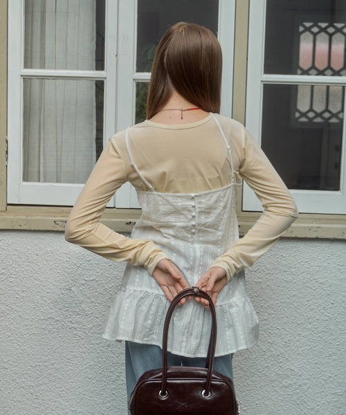 Birthday room（バースデイルーム）の「コットンレースミニキャミワンピース / cotton lace mini camisole one－piece（チュニック・レディース・ホワイト・FREE）」の14枚目の写真