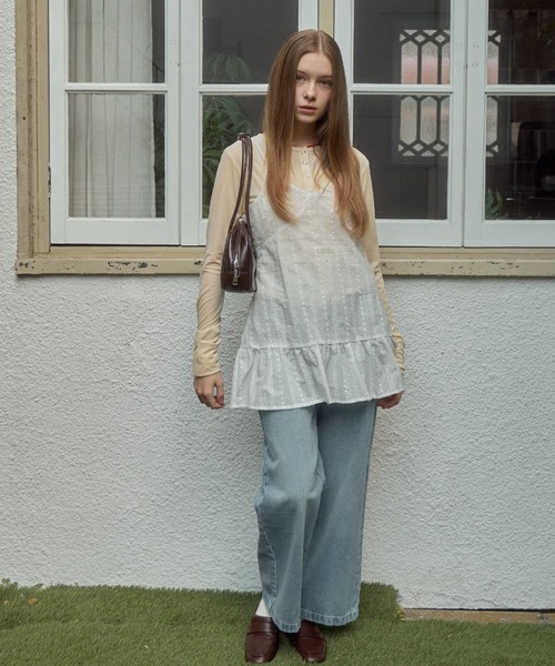 Birthday room（バースデイルーム）の「コットンレースミニキャミワンピース / cotton lace mini camisole one－piece（チュニック・レディース・ホワイト・FREE）」の22枚目の写真