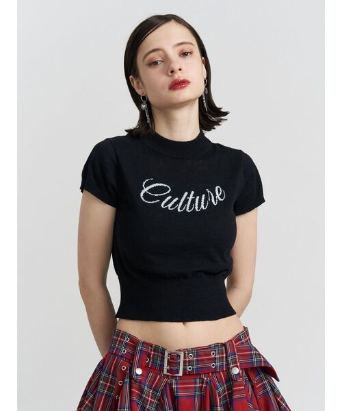 jouetie（ジュエティ）の「ロゴジャガードコンパクトニット サマーニット（ニット/セーター・レディース・オフホワイト/レッド/ブラック・MEDIUM）」の17枚目の写真