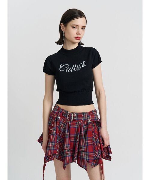 jouetie（ジュエティ）の「ロゴジャガードコンパクトニット サマーニット（ニット/セーター・レディース・オフホワイト/レッド/ブラック・MEDIUM）」の18枚目の写真