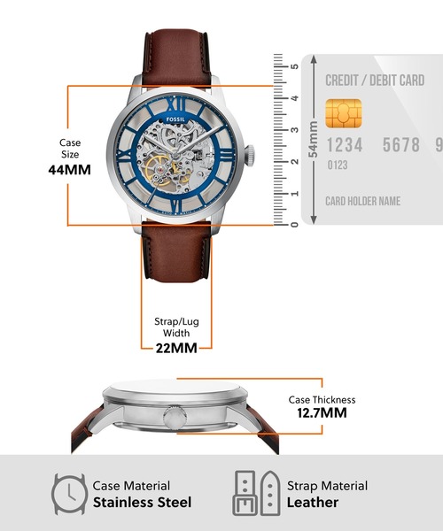 FOSSIL(フォッシル)の「フォッシル 腕時計 メンズ アナログ レザー ME3267(アナログ腕時計・メンズ・ブラウン・FREE)」の3枚目の写真