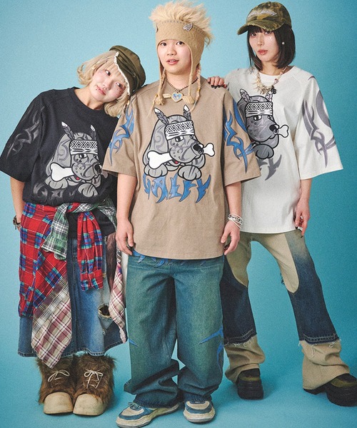 GALFY(ガルフィー)の「【GALFY/ガルフィー】部族長Tシャツ(Tシャツ/カットソー・メンズ・オフホワイト/ブラック/グレイッシュベージュ・L/XL)」の15枚目の写真