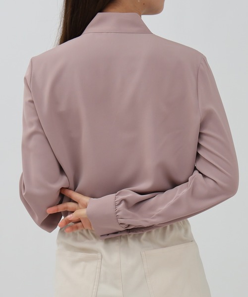 ASTORIA ODIER（アストリアオディール）の「マルチリボンタイブラウス（シャツ/ブラウス・レディース・ベージュ/スモークピンク/グレイッシュブルー/ホワイト・MEDIUM）」の16枚目の写真