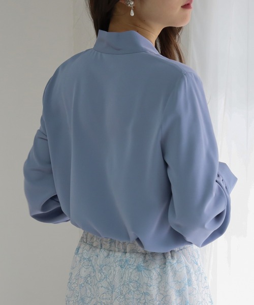 ASTORIA ODIER（アストリアオディール）の「マルチリボンタイブラウス（シャツ/ブラウス・レディース・ベージュ/スモークピンク/グレイッシュブルー/ホワイト・MEDIUM）」の20枚目の写真