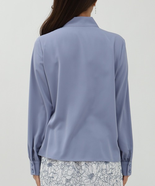 ASTORIA ODIER（アストリアオディール）の「マルチリボンタイブラウス（シャツ/ブラウス・レディース・ベージュ/スモークピンク/グレイッシュブルー/ホワイト・MEDIUM）」の12枚目の写真