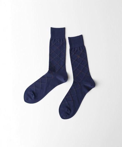 POLO RALPH LAUREN(ポロ ラルフ ローレン)の「POLO RALPH LAUREN 抗菌防臭 チェック ビジネスソックス 02042384(ソックス/靴下・メンズ・ダークネイビー/ブラック/チャコール/ネイビー・M/S/L)」の3枚目の写真