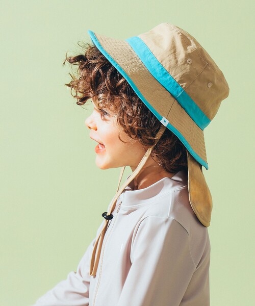 こども ビームス（コドモビームス）の「アドベンチャー ハット 2025SS（ハット・キッズ・ベージュ/オレンジ・ONE SIZE）」の4枚目の写真