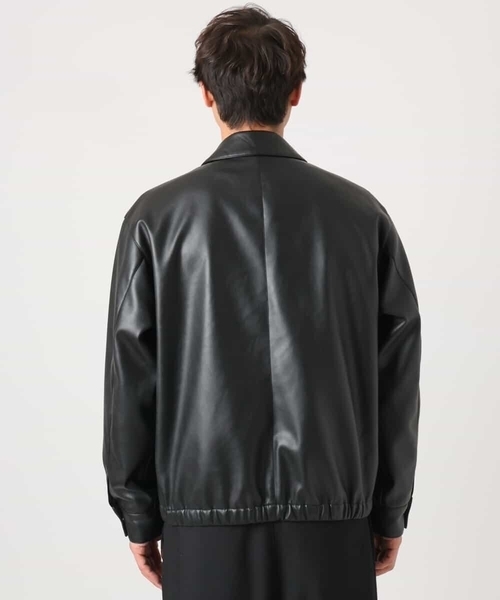 a.v.v(アーヴェヴェ)の「【洗濯機で洗える】フェイクレザーブルゾン(ブルゾン・メンズ・ブラック・46/48)」の10枚目の写真