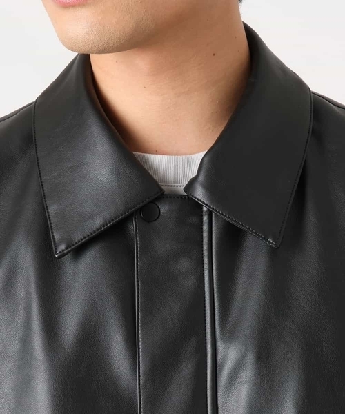 a.v.v(アーヴェヴェ)の「【洗濯機で洗える】フェイクレザーブルゾン(ブルゾン・メンズ・ブラック・46/48)」の11枚目の写真