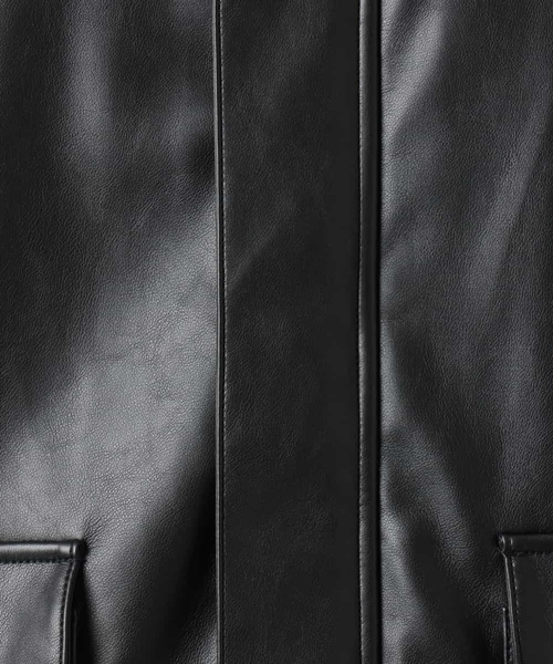 a.v.v(アーヴェヴェ)の「【洗濯機で洗える】フェイクレザーブルゾン(ブルゾン・メンズ・ブラック・46/48)」の16枚目の写真