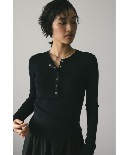 STYLEMIXER ヘンリーネックシアーニット 春服 STYLEMIXER(スタイルミキサー)の「【ベストセラー】ヘンリー