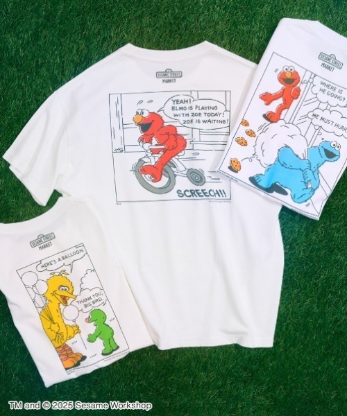 SESAME STREET(セサミストリート)の「【UNISEX】コミックアートTシャツ(Tシャツ/カットソー・レディース・イエロー/レッド/ブルー・MEDIUM/LARGE)」の15枚目の写真