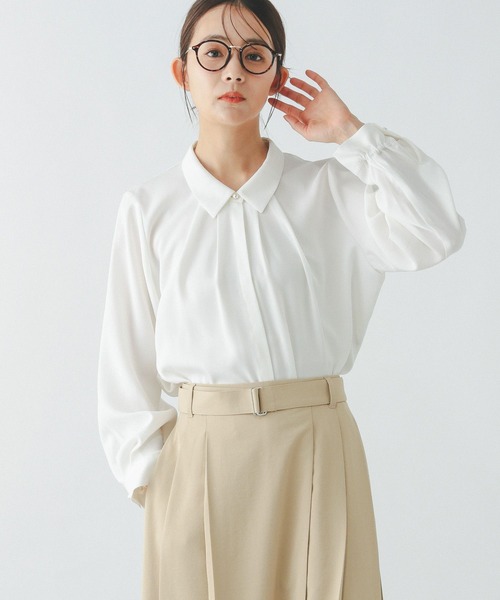 GLOBAL WORK（グローバルワーク）の「キレイつづく襟付きブラウス