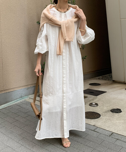 DouDou(ドゥドゥ)の「【リバイバルアイテム】レース2WAYワンピース(ワンピース・レディース・カーキ/ブラック/オフホワイト・FREE)」の2枚目の写真