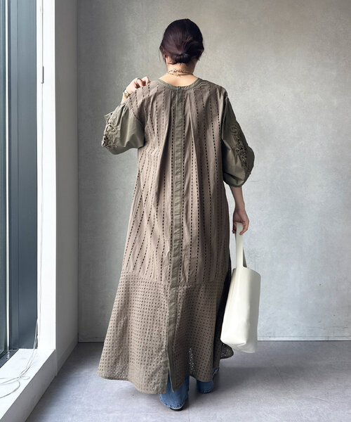 DouDou(ドゥドゥ)の「【リバイバルアイテム】レース2WAYワンピース(ワンピース・レディース・カーキ/ブラック/オフホワイト・FREE)」の5枚目の写真
