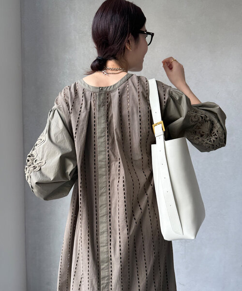 DouDou(ドゥドゥ)の「【リバイバルアイテム】レース2WAYワンピース(ワンピース・レディース・カーキ/ブラック/オフホワイト・FREE)」の8枚目の写真
