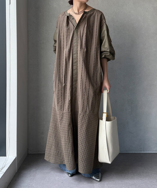 DouDou(ドゥドゥ)の「【リバイバルアイテム】レース2WAYワンピース(ワンピース・レディース・カーキ/ブラック/オフホワイト・FREE)」の9枚目の写真