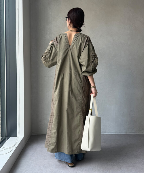 DouDou(ドゥドゥ)の「【リバイバルアイテム】レース2WAYワンピース(ワンピース・レディース・カーキ/ブラック/オフホワイト・FREE)」の10枚目の写真