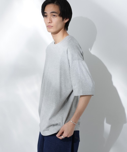 NANO universe（ナノユニバース）の「Anti Soaked(R)  汗染み防止 クルーネック ビッグシルエットTシャツ（Tシャツ/カットソー・メンズ・ホワイト/ブラック/トップグレー/ダークブルー・S/M/L）」の3枚目の写真