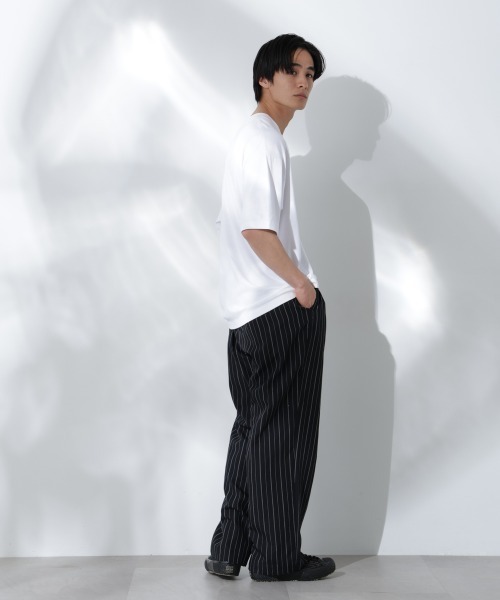 NANO universe（ナノユニバース）の「Anti Soaked(R)  汗染み防止 クルーネック ビッグシルエットTシャツ（Tシャツ/カットソー・メンズ・ホワイト/ブラック/トップグレー/ダークブルー・S/M/L）」の10枚目の写真