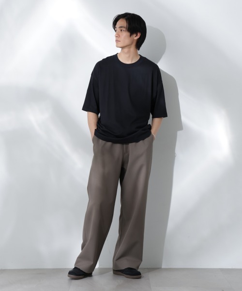 NANO universe（ナノユニバース）の「Anti Soaked(R)  汗染み防止 クルーネック ビッグシルエットTシャツ（Tシャツ/カットソー・メンズ・ホワイト/ブラック/トップグレー/ダークブルー・S/M/L）」の15枚目の写真