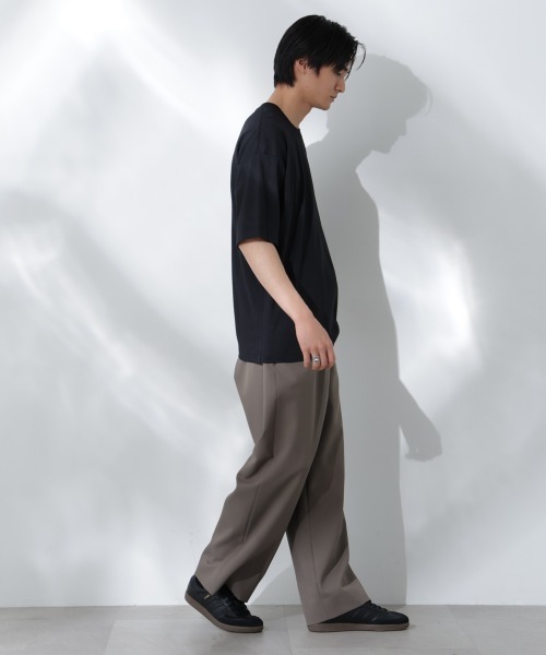 NANO universe（ナノユニバース）の「Anti Soaked(R)  汗染み防止 クルーネック ビッグシルエットTシャツ（Tシャツ/カットソー・メンズ・ホワイト/ブラック/トップグレー/ダークブルー・S/M/L）」の17枚目の写真