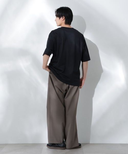 NANO universe（ナノユニバース）の「Anti Soaked(R)  汗染み防止 クルーネック ビッグシルエットTシャツ（Tシャツ/カットソー・メンズ・ホワイト/ブラック/トップグレー/ダークブルー・S/M/L）」の18枚目の写真