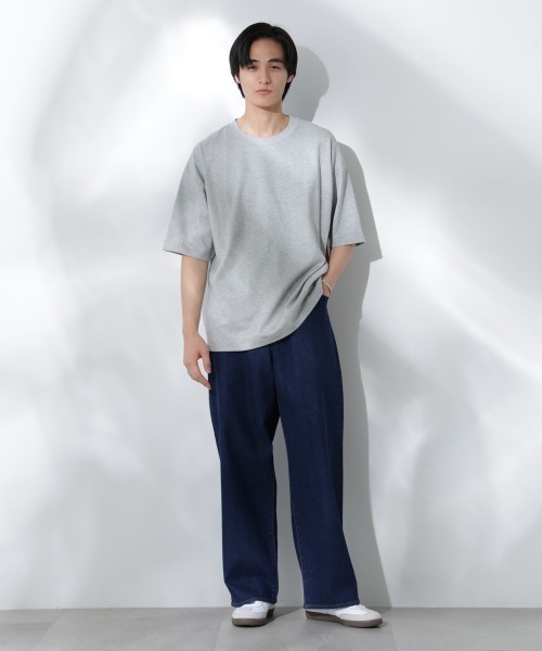 NANO universe（ナノユニバース）の「Anti Soaked(R)  汗染み防止 クルーネック ビッグシルエットTシャツ（Tシャツ/カットソー・メンズ・ホワイト/ブラック/トップグレー/ダークブルー・S/M/L）」の22枚目の写真