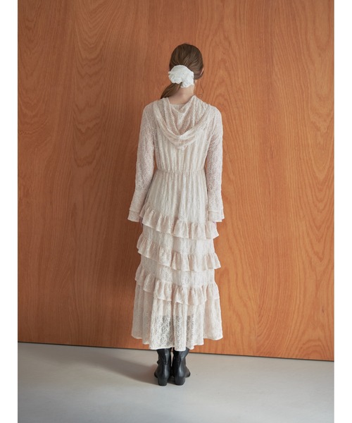 etre loin（エトルワン）の「Hoodie race dress（ワンピース・レディース・ブラック/アイボリー/ピンク・M）」の19枚目の写真