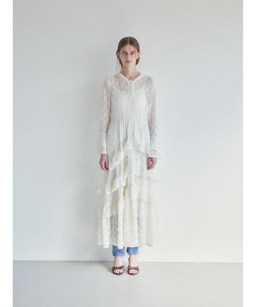 etre loin（エトルワン）の「Hoodie race dress（ワンピース・レディース・ブラック/アイボリー/ピンク・M）」の7枚目の写真