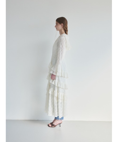 etre loin（エトルワン）の「Hoodie race dress（ワンピース・レディース・ブラック/アイボリー/ピンク・M）」の8枚目の写真