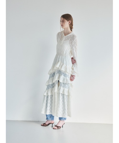 etre loin（エトルワン）の「Hoodie race dress（ワンピース・レディース・ブラック/アイボリー/ピンク・M）」の6枚目の写真