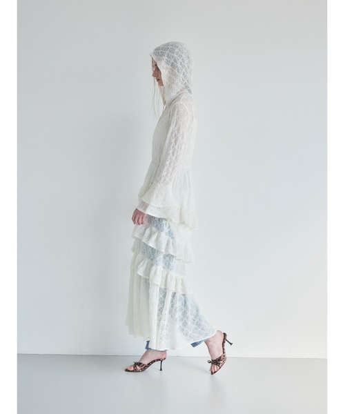 etre loin（エトルワン）の「Hoodie race dress（ワンピース・レディース・ブラック/アイボリー/ピンク・M）」の5枚目の写真