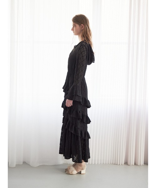 etre loin(エトルワン)の「Hoodie race dress(ワンピース・レディース・ブラック/アイボリー/ピンク・M)」の21枚目の写真