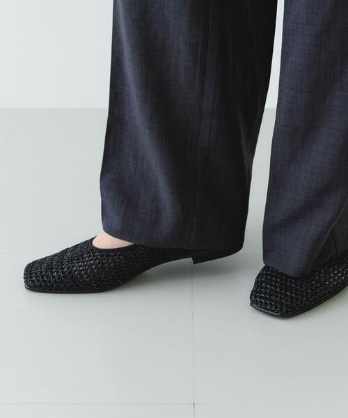 RODE SKO(ロデスコ)の「スクエアメッシュフラットシューズ(バレエシューズ・レディース・ブラック/アイボリー/ベージュ・36/38/37)」の19枚目の写真