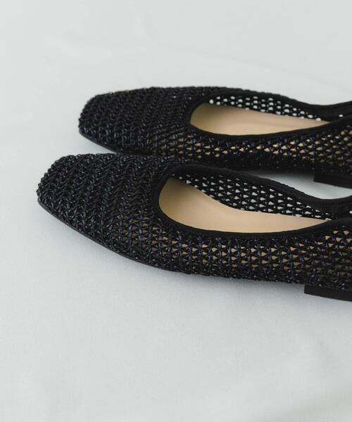 RODE SKO(ロデスコ)の「スクエアメッシュフラットシューズ(バレエシューズ・レディース・ブラック/アイボリー/ベージュ・36/38/37)」の16枚目の写真