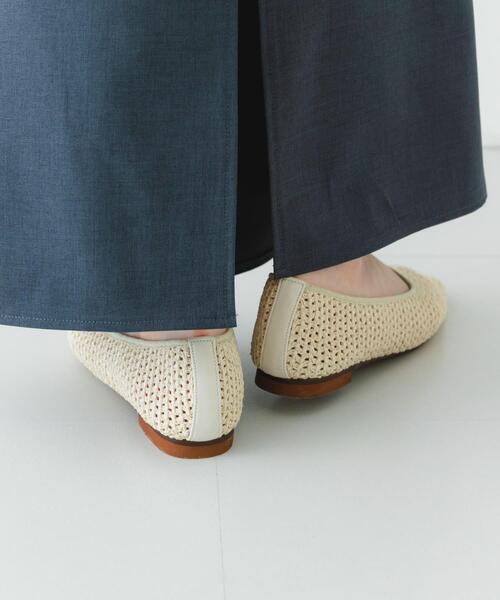 RODE SKO(ロデスコ)の「スクエアメッシュフラットシューズ(バレエシューズ・レディース・ブラック/アイボリー/ベージュ・36/38/37)」の12枚目の写真