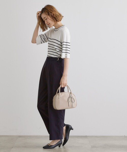 grove（グローブ）の「リボンチャーム2WAYボストン（ボストンバッグ・レディース・ライトブルー/ブラウン系その他/ライトベージュ/ブラック・00）」の8枚目の写真