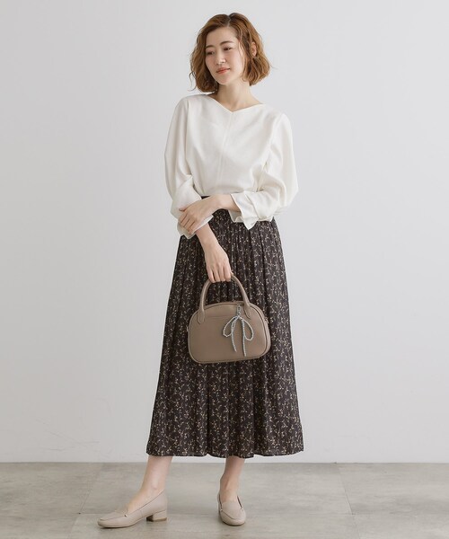 grove（グローブ）の「リボンチャーム2WAYボストン（ボストンバッグ・レディース・ライトブルー/ブラウン系その他/ライトベージュ/ブラック・00）」の10枚目の写真