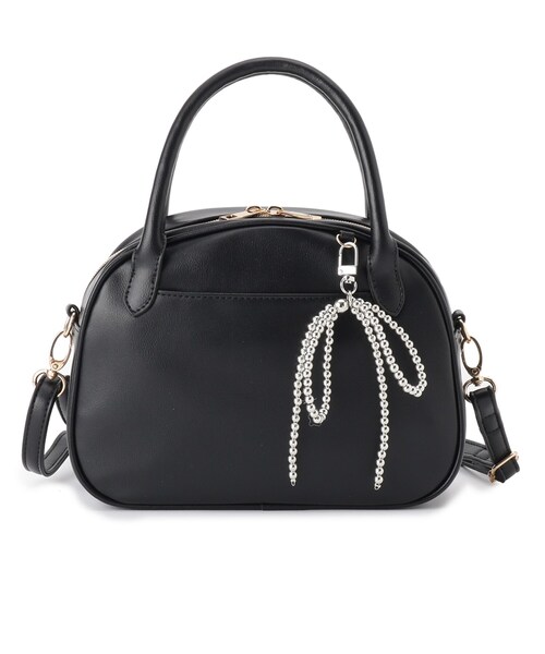 grove（グローブ）の「リボンチャーム2WAYボストン（ボストンバッグ・レディース・ライトブルー/ブラウン系その他/ライトベージュ/ブラック・00）」の15枚目の写真