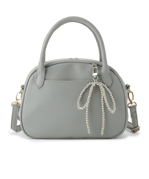 grove（グローブ）の「リボンチャーム2WAYボストン（ボストンバッグ・レディース・ライトブルー/ブラウン系その他/ライトベージュ/ブラック・00）」の18枚目の写真