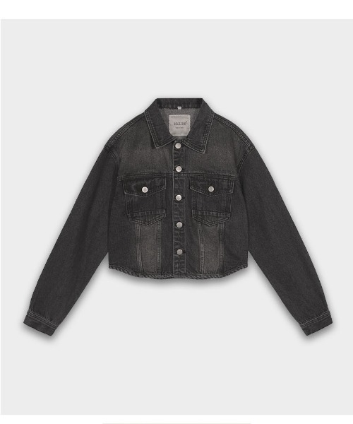 BEIDELLI（ベイデリー）の「[BELLIDE MADE] クロップドラウンドデニムシャツジャケット（デニムジャケット・レディース・ダークグレー/ブルー・FREE）」の17枚目の写真