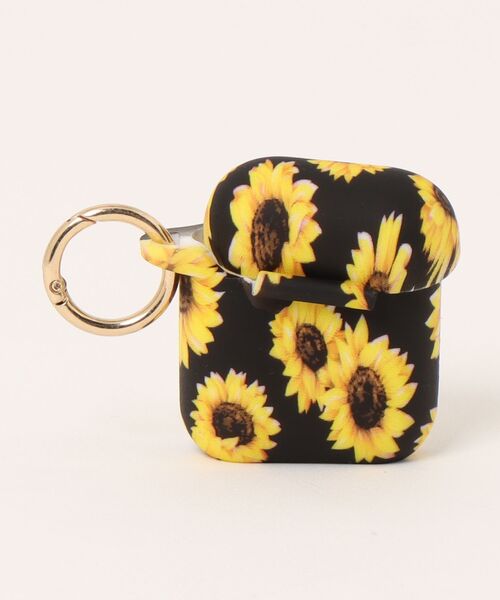 Air Pods ケース カバー ひまわり かわいい ブラック Air Pods ケース カバー ひまわり かわいい ブラック airpodsケース可愛い