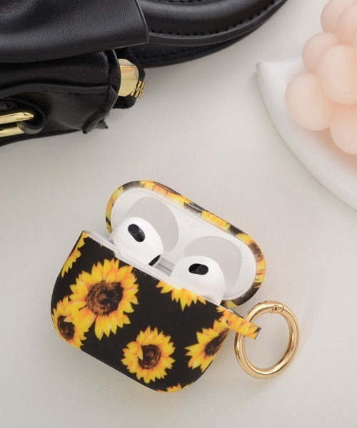 Mayree（メイリー）の「【float】ひまわり柄 エアポッズ/エアポッズプロ ケース カバー【AirPods 第1世代/第2世代/第3世代/第4世代/pro/pro2】（ヘッドフォン/イヤホン・レディース・その他1・A/B/C/D/E）」の2枚目の写真