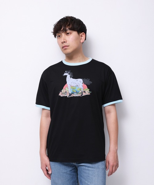 Common Noun(コモン ナウン)の「“HORSE” Tsuguya Ishii 半袖T(Tシャツ/カットソー・レディース・イエロー/ホワイト/杢グレー/ブラック/ピンク・M/L)」の2枚目の写真