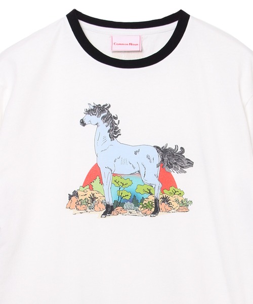 Common Noun(コモン ナウン)の「“HORSE” Tsuguya Ishii 半袖T(Tシャツ/カットソー・レディース・イエロー/ホワイト/杢グレー/ブラック/ピンク・M/L)」の6枚目の写真